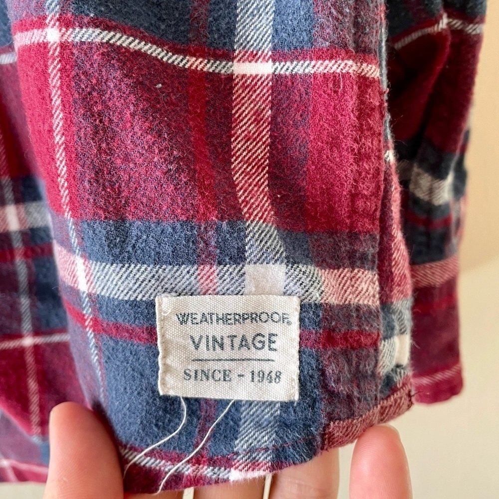 Weatherproof Vintage CLOSET CLEANOUT Flannel-Blue and Red-Size M - Picture 4 of 5